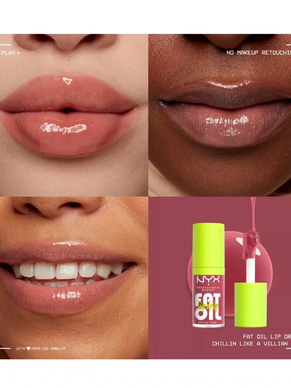 NYX Fat Oil Lip Drip Lip Oil in Chillin Like a Villian 4.8ml BRAND NEW/SEALED